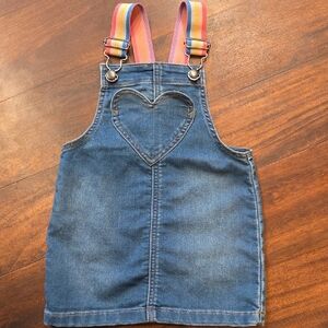 🌈💙3t Denim 💙Overalls with Rainbow Straps